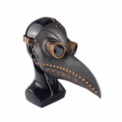 Halloween Plague Doctor Bird Mask Long Nose Beak Cosplay Steampunk Scary - C