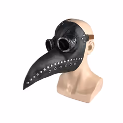 Halloween Plague Doctor Bird Mask Long Nose Beak Cosplay Steampunk Scary - C
