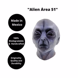 2023 New UFO Alien Helmet Mask Halloween Cosplay Alien Mask Latex Headgear - 2
