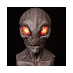 2023 New UFO Alien Helmet Mask Halloween Cosplay Alien Mask Latex Headgear - 6