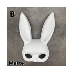 9 Styles Halloween Rabbit Ears Half Mask Bright Matte Bunny Cosplay Party - 1B