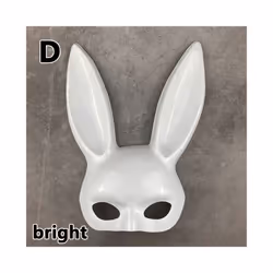 9 Styles Halloween Rabbit Ears Half Mask Bright Matte Bunny Cosplay Party - 1D