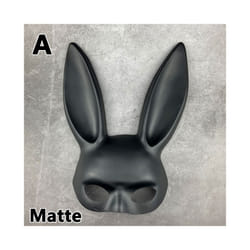 9 Styles Halloween Rabbit Ears Half Mask Bright Matte Bunny Cosplay Party - 1A