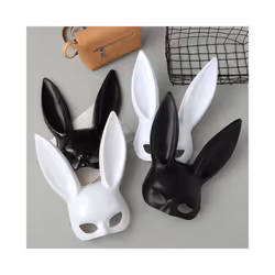 9 Styles Halloween Rabbit Ears Half Mask Bright Matte Bunny Cosplay Party - 2C