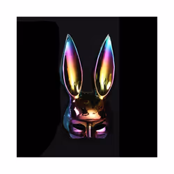 9 Styles Halloween Rabbit Ears Half Mask Bright Matte Bunny Cosplay Party - 2E