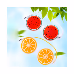 Fruit Ice Eye Mask Sleeping Eye Patches Remove Dark Circles Moisturizing - 1PCS Random Color