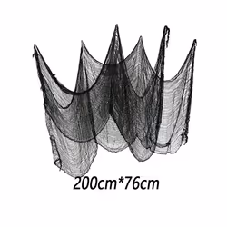 Creepy Cloth for Halloween Decoration Scary Party Scene Prop Horror House - 200cmx76cm black