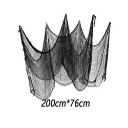 Creepy Cloth for Halloween Decoration Scary Party Scene Prop Horror House - 200cmx76cm black