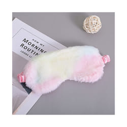 Kids Adult Unicorn Plush Eye Cover Sleeping Mask Cartoon 3D Silk Travel - Purple