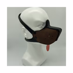 10 Colour Adjustable Fashion Cosplay Latex Rubber Padded Dog Fetish Mask - Blue