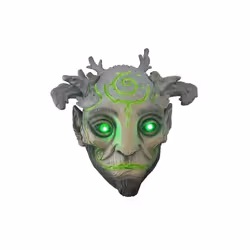 Halloween Green Man Elf Old Man Latex Mask Forest Spirit Elf Mask with - B No Light