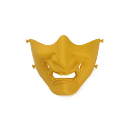 Tactical Half Face Mask Evil Demon Monster Helmet Samurai Hannya Oni Halloween - 3
