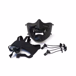 Tactical Half Face Mask Evil Demon Monster Helmet Samurai Hannya Oni Halloween - 1