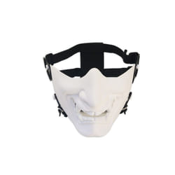 Tactical Half Face Mask Evil Demon Monster Helmet Samurai Hannya Oni Halloween - 2