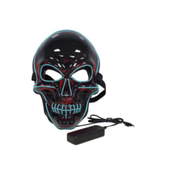 20 Colors Halloween LED Mask DJ Party Light Up Masks Glow In Dark Scary - 4