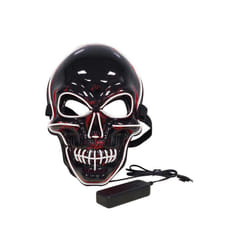 20 Colors Halloween LED Mask DJ Party Light Up Masks Glow In Dark Scary - 10