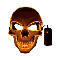 20 Colors Halloween LED Mask DJ Party Light Up Masks Glow In Dark Scary - 19