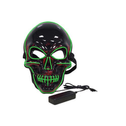 20 Colors Halloween LED Mask DJ Party Light Up Masks Glow In Dark Scary - 9