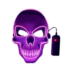 20 Colors Halloween LED Mask DJ Party Light Up Masks Glow In Dark Scary - 13