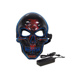 20 Colors Halloween LED Mask DJ Party Light Up Masks Glow In Dark Scary - 3