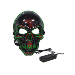 20 Colors Halloween LED Mask DJ Party Light Up Masks Glow In Dark Scary - 1