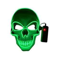 20 Colors Halloween LED Mask DJ Party Light Up Masks Glow In Dark Scary - 16