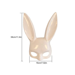 Bunny Ear Rabbit Mask Women Masquerade Rabbit Mask Cosplay Headwear Rabbit - White