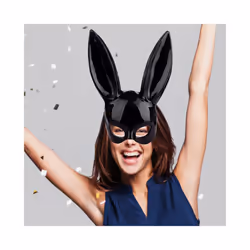 Bunny Ear Rabbit Mask Women Masquerade Rabbit Mask Cosplay Headwear Rabbit - White