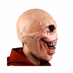 Halloween Demon Latex Mask Grinning Creepy Devil Masks Cosplay Horror - Demon Beige