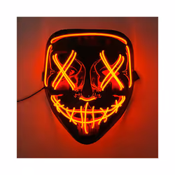 Neon Light LED Mask LED Halloween Scary Mask Cosplay Party Masque Masquerade - Red