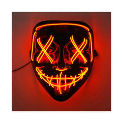 Neon Light LED Mask LED Halloween Scary Mask Cosplay Party Masque Masquerade - Red