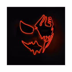 Neon Light LED Mask LED Halloween Scary Mask Cosplay Party Masque Masquerade - Red 1
