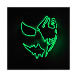 Neon Light LED Mask LED Halloween Scary Mask Cosplay Party Masque Masquerade - Green 1