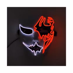 Neon Light LED Mask LED Halloween Scary Mask Cosplay Party Masque Masquerade - Multicolor 6