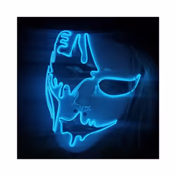 Neon Light LED Mask LED Halloween Scary Mask Cosplay Party Masque Masquerade - Multicolor 4
