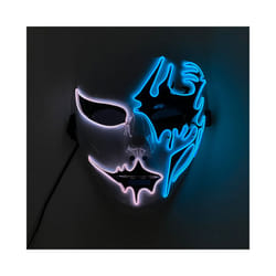 Neon Light LED Mask LED Halloween Scary Mask Cosplay Party Masque Masquerade - Multicolor7