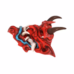 Hannya Oni Prajna Mask Chiwu Prajna Mask Halloween Mask Buddhist Horror - Red