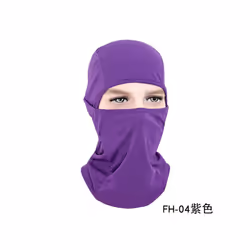 Windproof Breathable Good Quality Full Face Ski Mask Mesh Fabric Balaclava - One Size, Purple