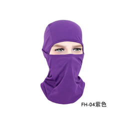 Windproof Breathable Good Quality Full Face Ski Mask Mesh Fabric Balaclava - One Size, Purple