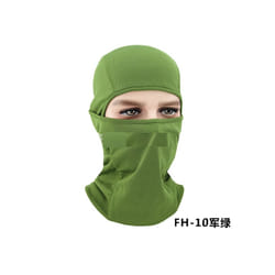 Windproof Breathable Good Quality Full Face Ski Mask Mesh Fabric Balaclava - One Size, Army green