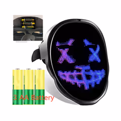 Bluetooth Led Lights Up Party Mask Halloween Christmas Diy Picture Editing - 3 AA Battery style