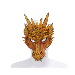Silica Gel Halloween Dragon Mask 3D Animal Dragon Mask Halloween Carnival - polyurethane D