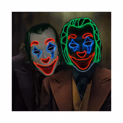 Halloween Masquerade Mask party  cosplay snicker joker glowing LED bat - mask base no light