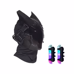 PROJECT Cyberpunk Cosplay Hellboy Retaliation Shinobi Horns mask Black - multi