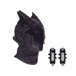 PROJECT Cyberpunk Cosplay Hellboy Retaliation Shinobi Horns mask Black - White