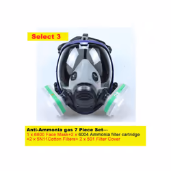 Chemical Mask 6800 7 in 1 Gas Mask Dustproof Respirator Paint Pesticide - Ammonia 7 piece set
