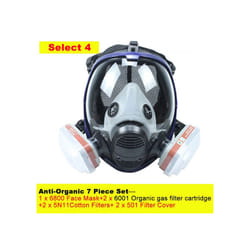 Chemical Mask 6800 7 in 1 Gas Mask Dustproof Respirator Paint Pesticide - Organic 7 piece set