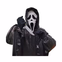 Adult Ghost Face Mask Scream Men's Horror Robe Costume Knife Glove Scary - Whole Set No 2