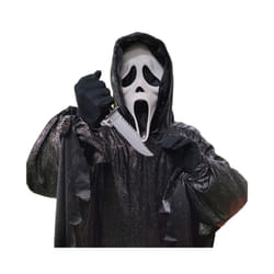 Adult Ghost Face Mask Scream Men's Horror Robe Costume Knife Glove Scary - Whole Set No 2