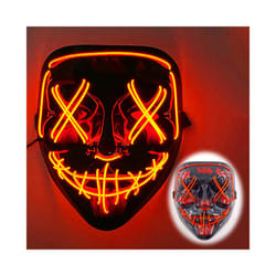 Halloween Luminous LED Mask Purge Masks Election Mascara Costume Mask - red